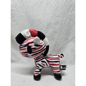 Tokidoki Unicorno Plush - ZAMBA (Small - 7.5 inch) - Red White Black Zebra